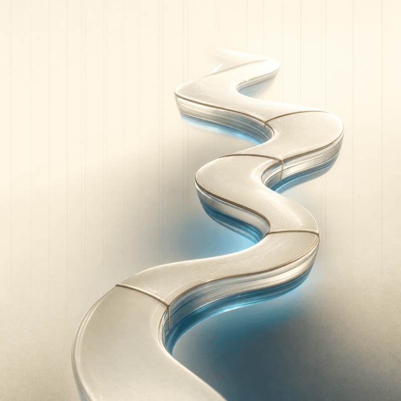 A calm visual flow representing the review of personal cashflow